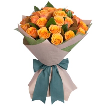 Букет из 25 оранжевых роз (50 см)