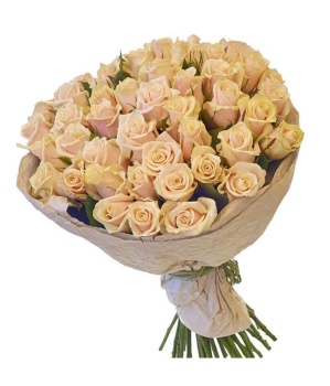 Букет из 51 кремовой розы (80 см)