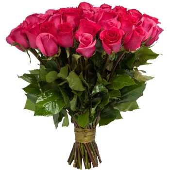Букет из 31 малиновой розы (50 см)