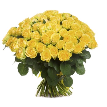 Букет из 55 желтых роз (50 см)