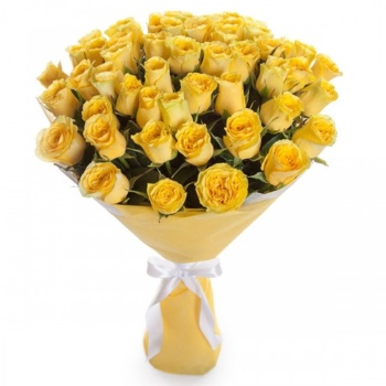 Букет из 55 желтых роз (60 см)