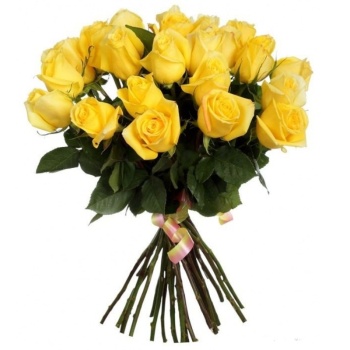 Букет из 21 желтой розы (40 см)