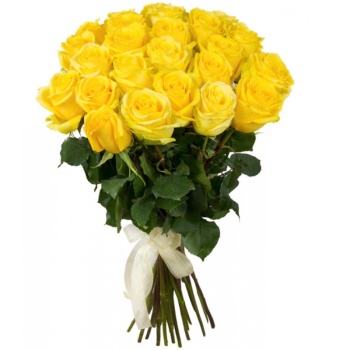 Букет из 25 желтых роз (70 см)