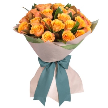 Букет из 35 оранжевых роз (50 см)