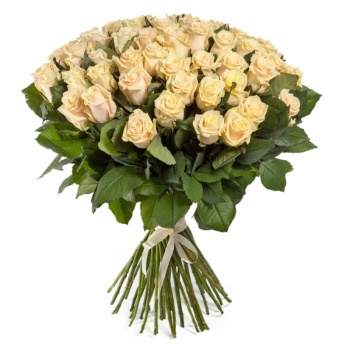 Букет из 51 кремовой розы (70 см)