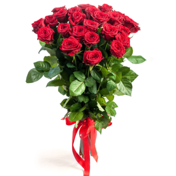 Букет из 25 красных роз (80 см)