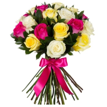 Букет MIX из 19 роз (60 см)