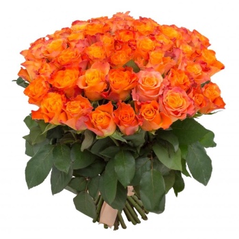 Букет из 55 оранжевых роз (40 см)
