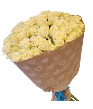 Букет из 51 кремовой розы (60 см)