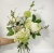 Букет бело-зелёный с хризантемой и гортензией