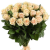 Букет из 25 кремовых роз (80 см)